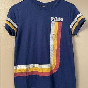 Junk Food Clothing Blue Retro Pong Tee